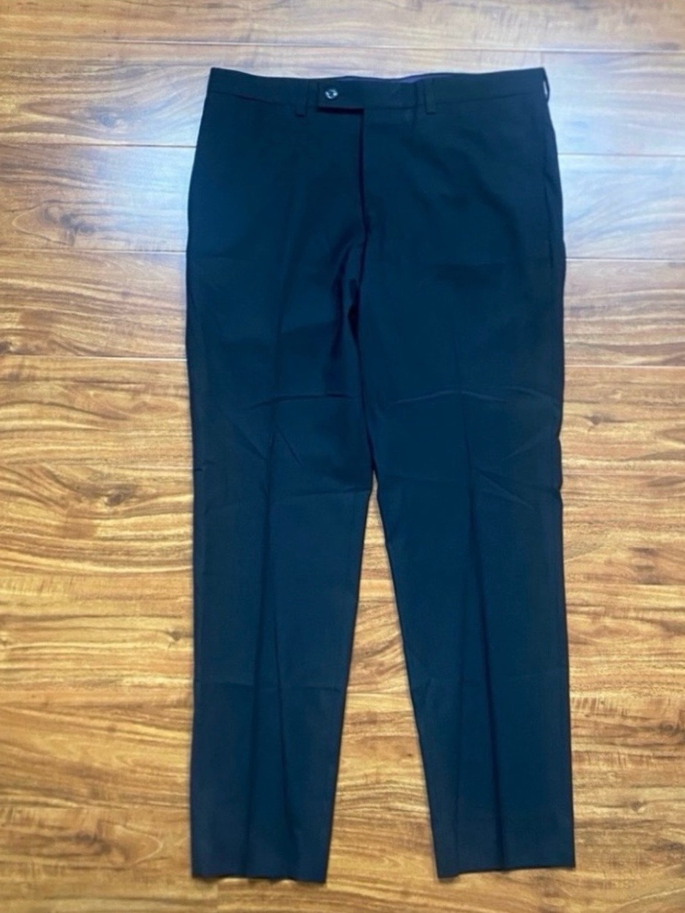 Ted Baker Mens Black Wool Straight Leg Jefferson Pant Corporate Classic Size 34